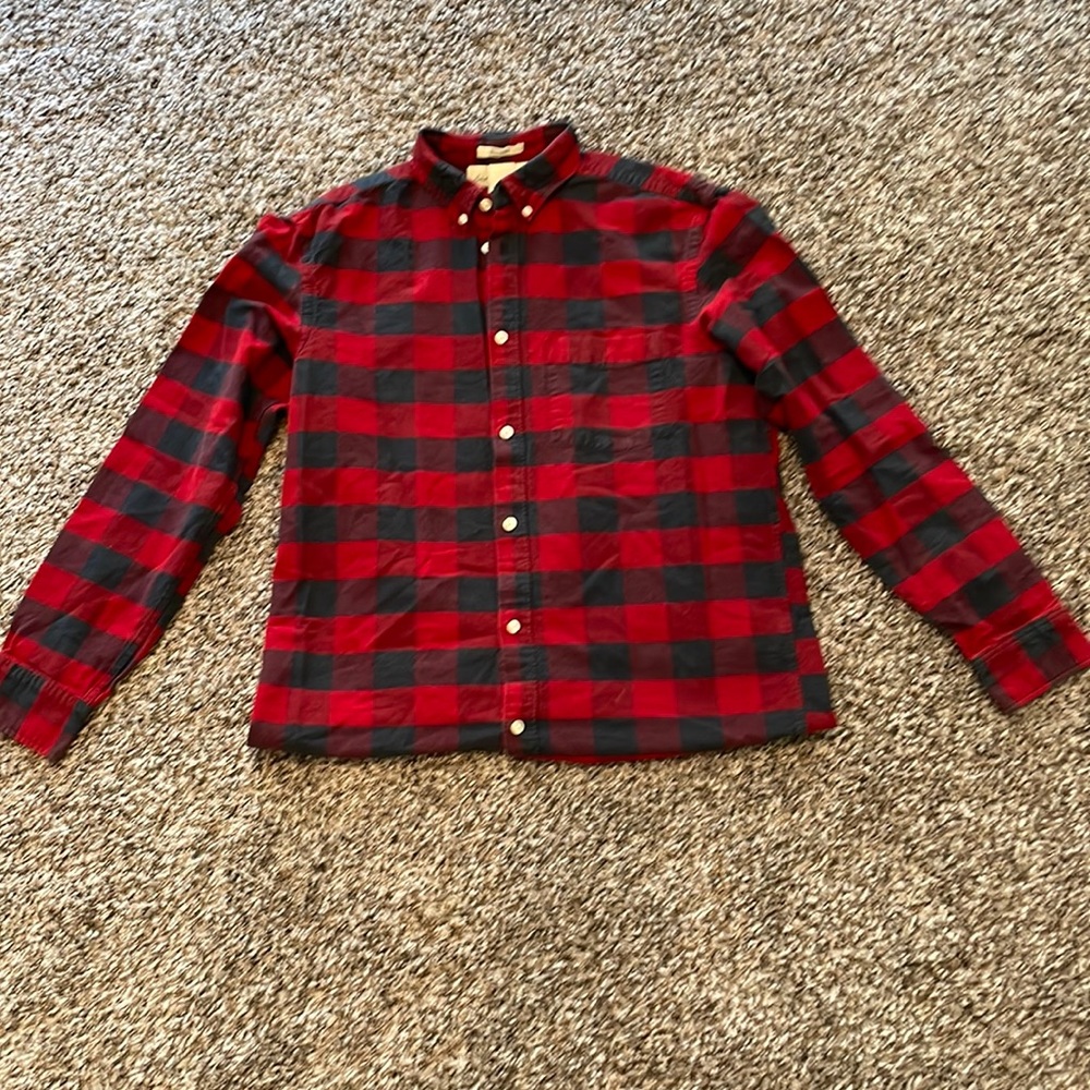 H&M plaid men’s long sleeve button up